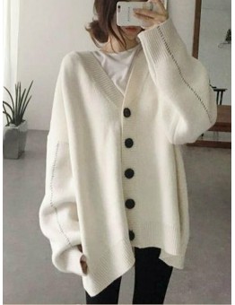 Casual Women Loose Batwing Sleeve Sweater Cardigans